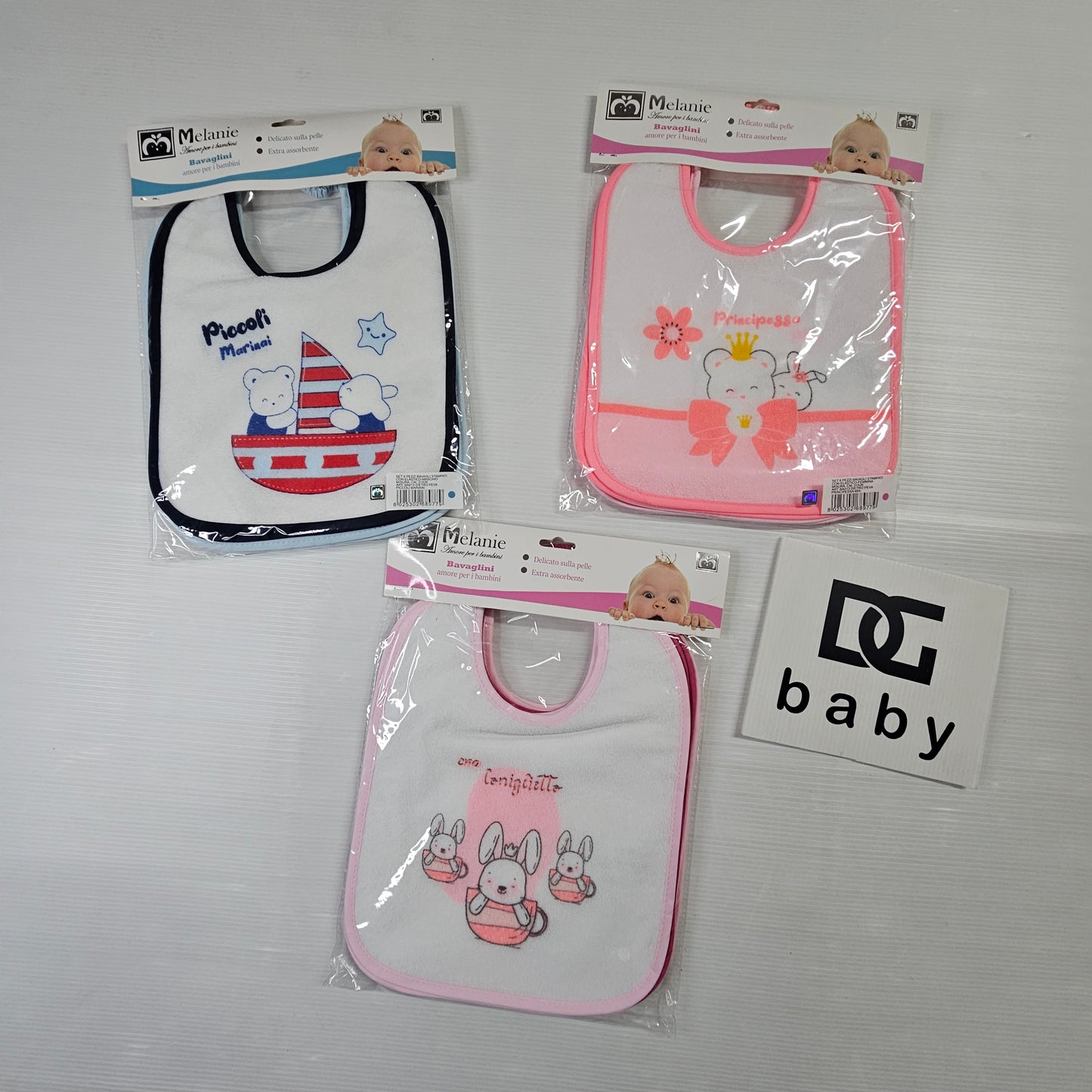 BAVETTE MELANIE 21X26 PVC
